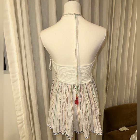 Colorful Embroidered Halter Dress - Picture 4 of 7